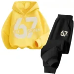 Kids' Contrast Color Hoodie Set — Image 5