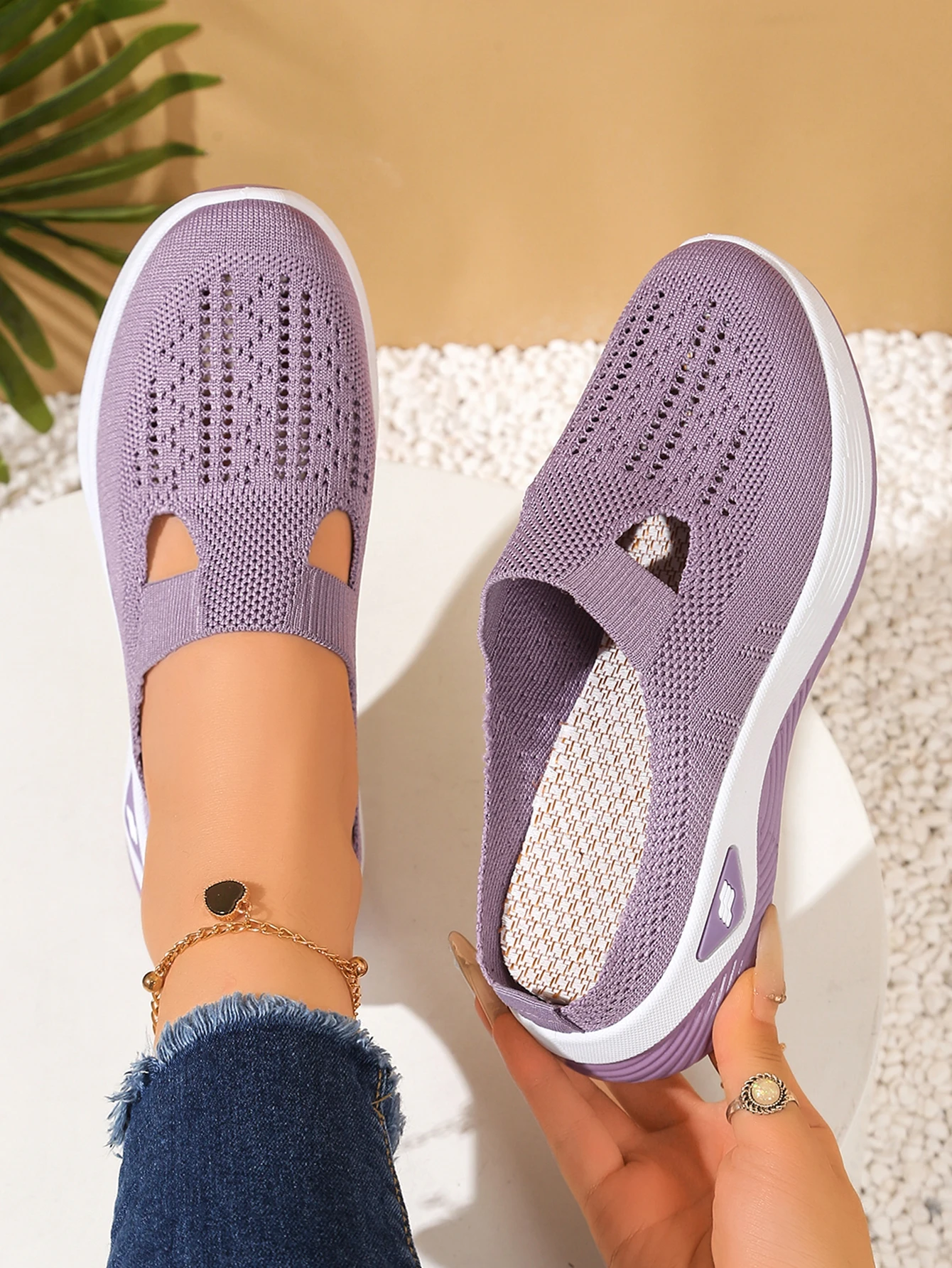 House Mule Slippers with Vent Holes