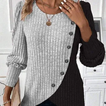 Striped Long Sleeve Autumn Cardigan with Buttons