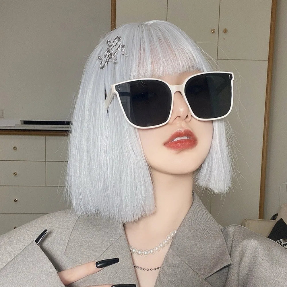نظارة شمسية مربّعة سوداء بطراز كوري — صورة 8