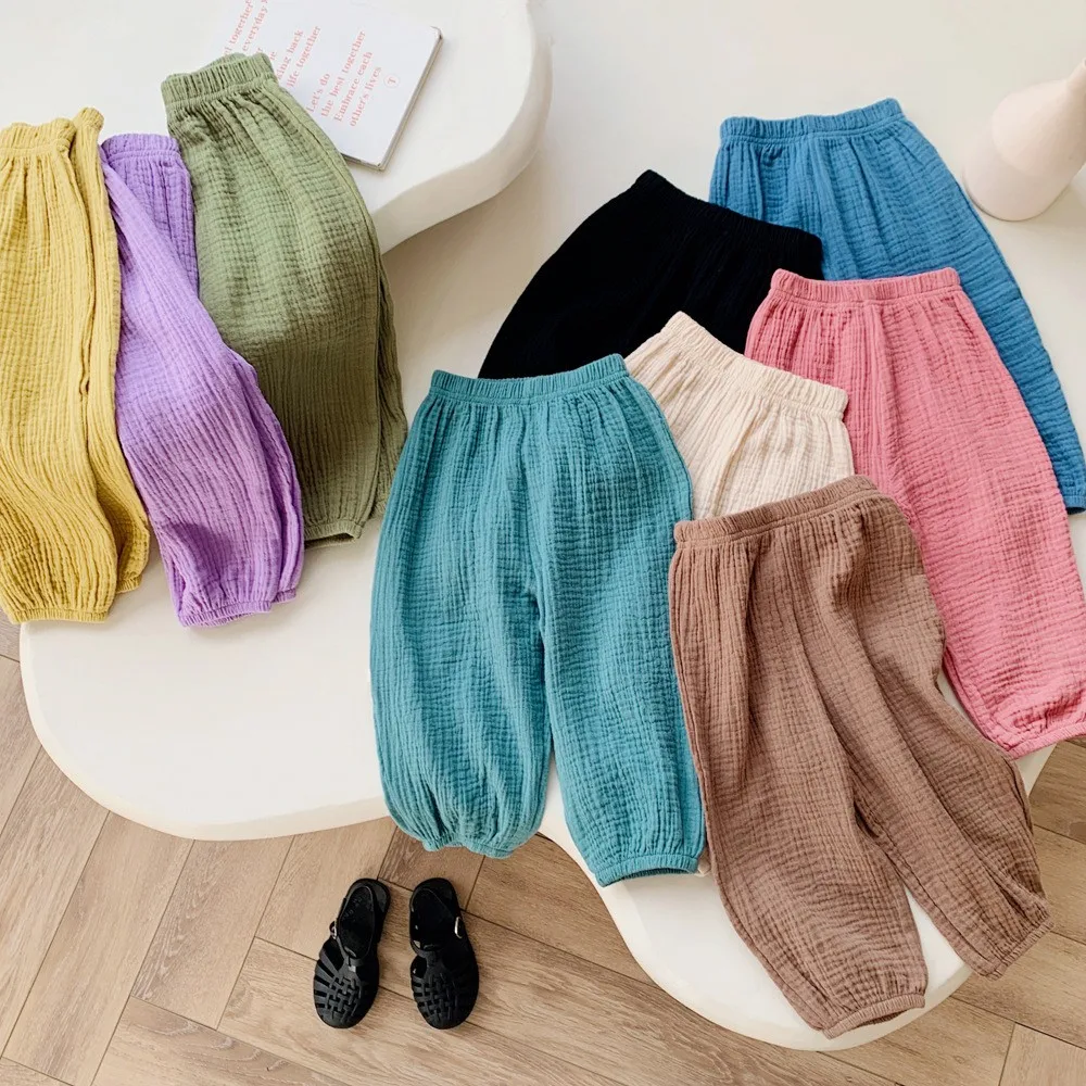 بنطال أطفال فضفاض لنزهات الصيف