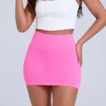 Ribbed High-Waisted Mini Skirt — Image 4