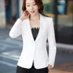 Korean-Style Slim-Fit Long Sleeve Blazer