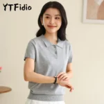 Casual T-Shirt with Polo Collar — Image 2