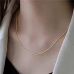 Shiny Silver-Tone Choker Necklace — Image 4