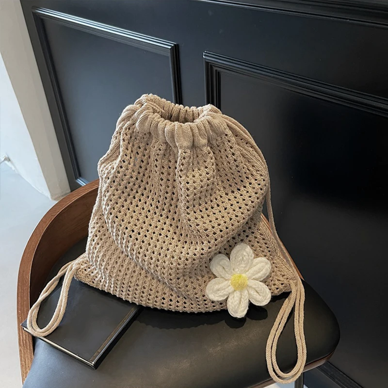 Large Bohemian Knit Shoulder Bag