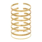 7-Piece Engraved Metal Bracelet Set — Image 6