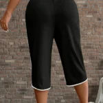 Plus Size Color-Block Cropped Pants — Image 4