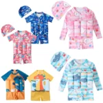 Kids' One-Piece Swimsuit with Playful Print