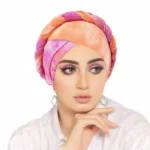 عمامة بوهيمية مطبوعة بضفيرة — صورة 2
