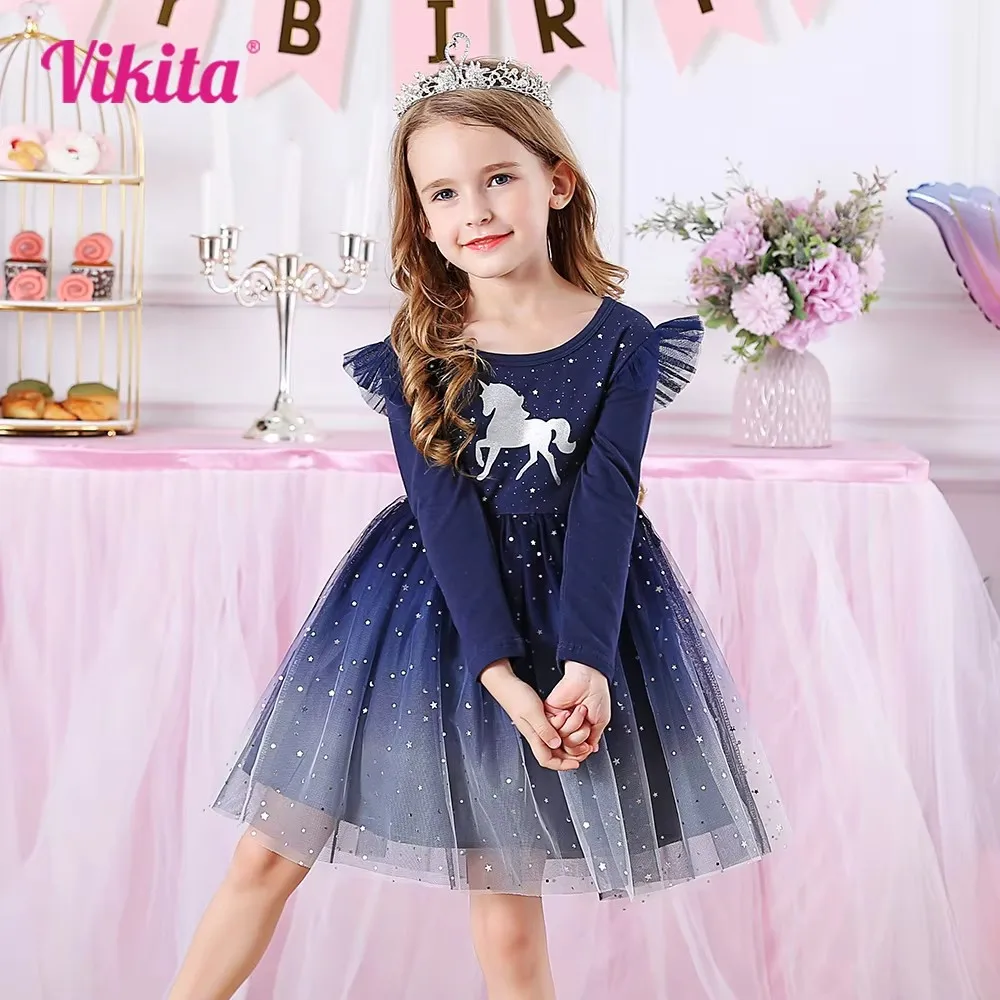Girls' Long Sleeve Autumn Dress