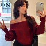 بلوفر تريكو بأكمام طويلة — صورة 2
