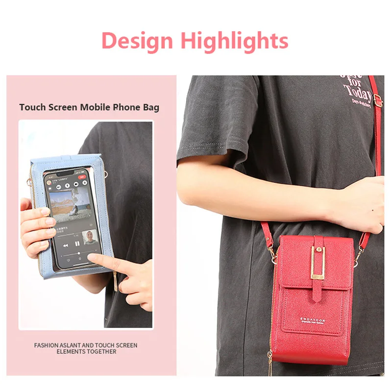 Leather Phone Wallet with Touchscreen Window
