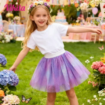 Girls' Mesh Mini Skirt