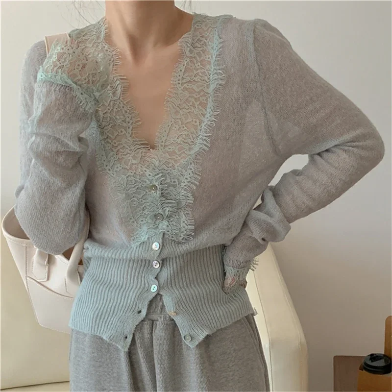 Vintage Lace Knitted Cardigan