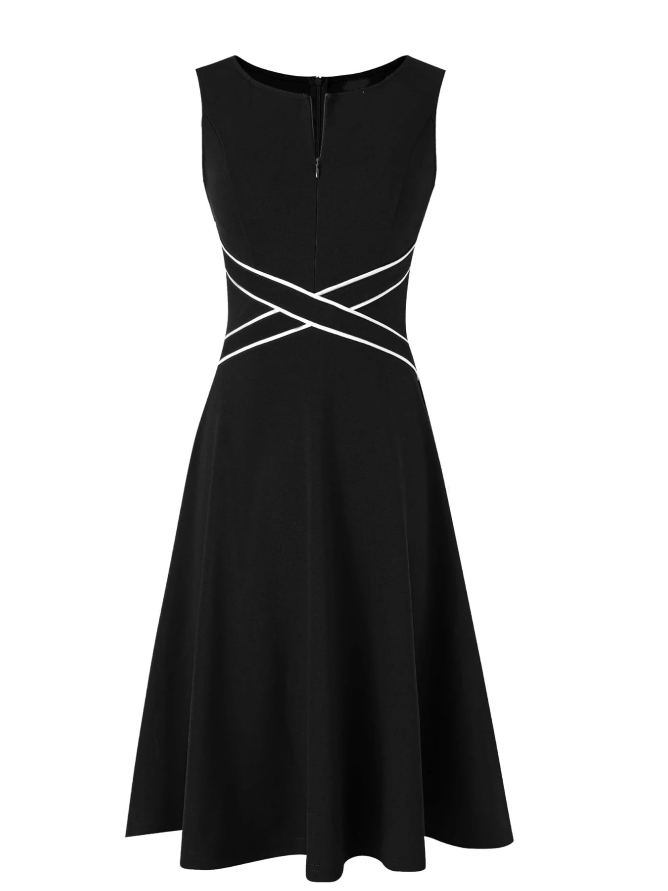 Vintage Sleeveless Summer A-Line Formal Dress