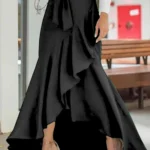 تنورة حورية بخصر عالٍ سادة — صورة 3
