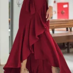 تنورة حورية بخصر عالٍ سادة — صورة 4