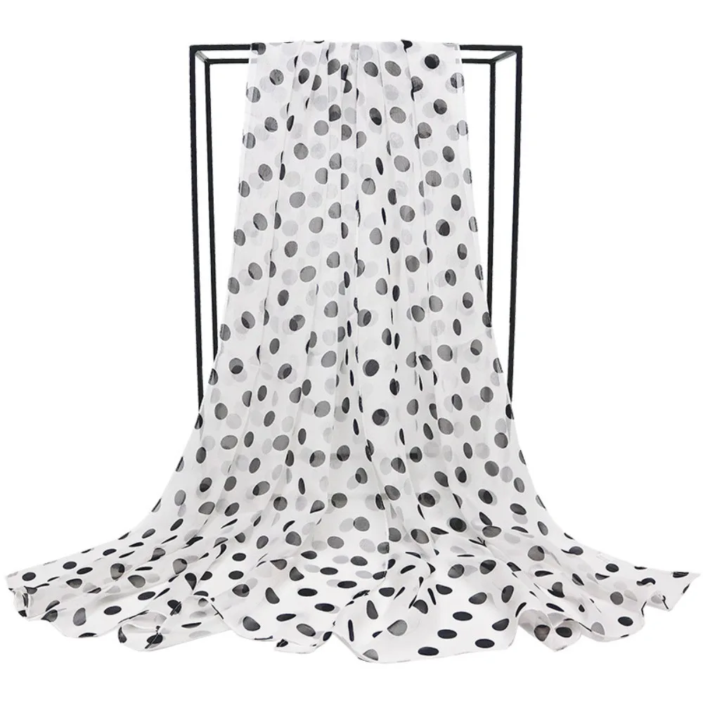 Polka Dot Chiffon Scarf — Image 12
