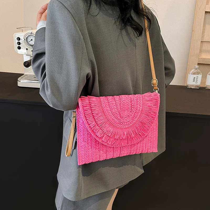 Handmade Straw Clutch Bag