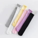 Girls' Long White School Socks — Image 4