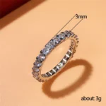 Thin Ring with Shiny Zircon — Image 5