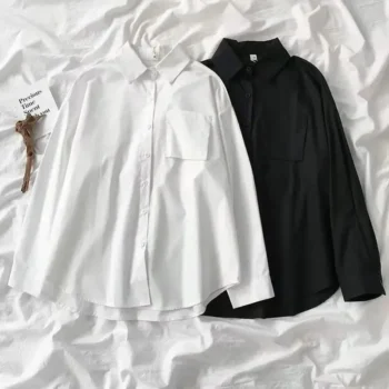 Preppy Loose Long Sleeve Formal Shirt