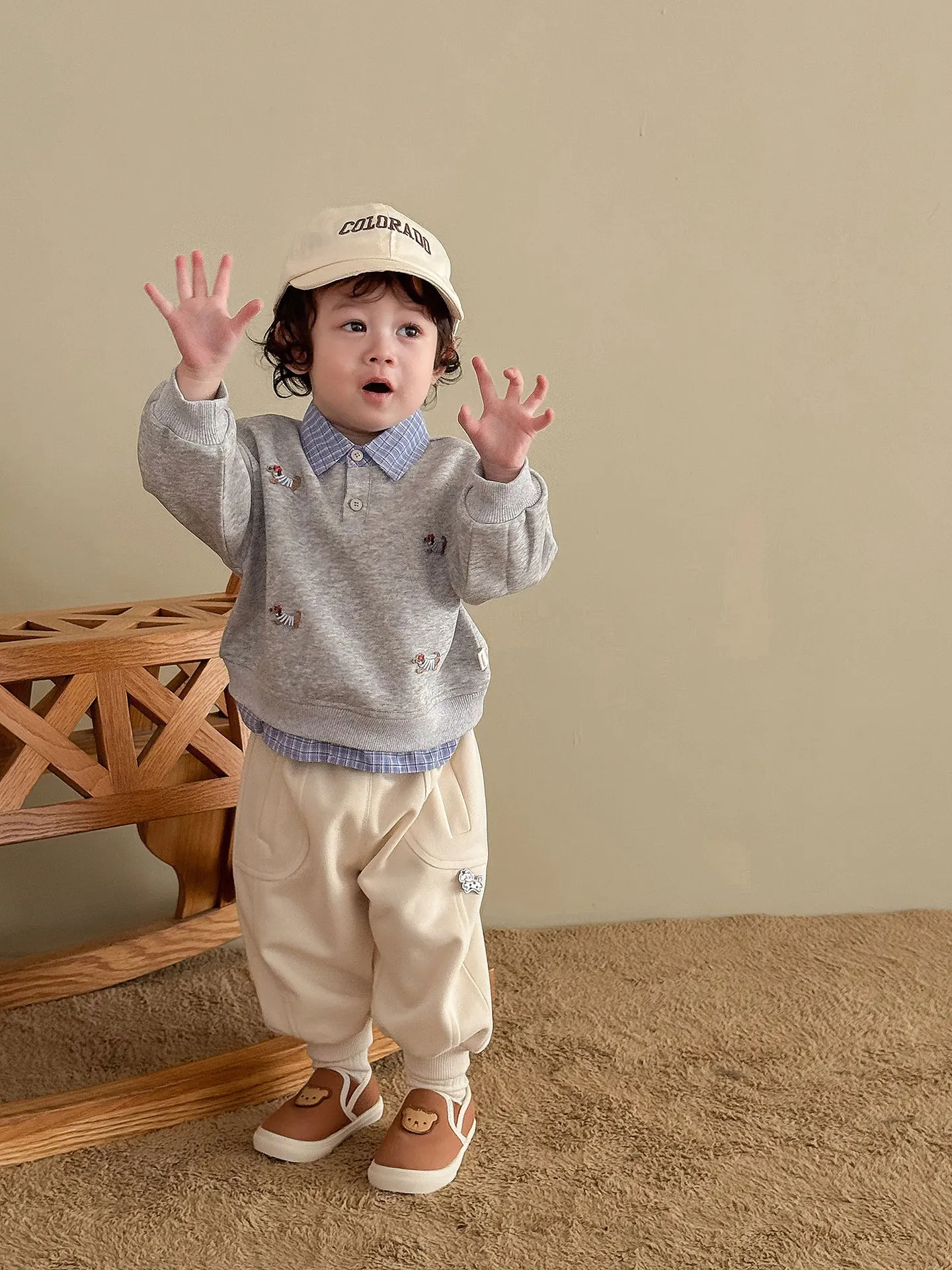 Baby Sweatshirt with Dog Embroidery — Image 21