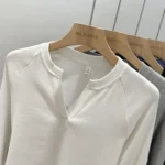 Slim-Fit Long Sleeve V-Neck T-Shirt — Image 5