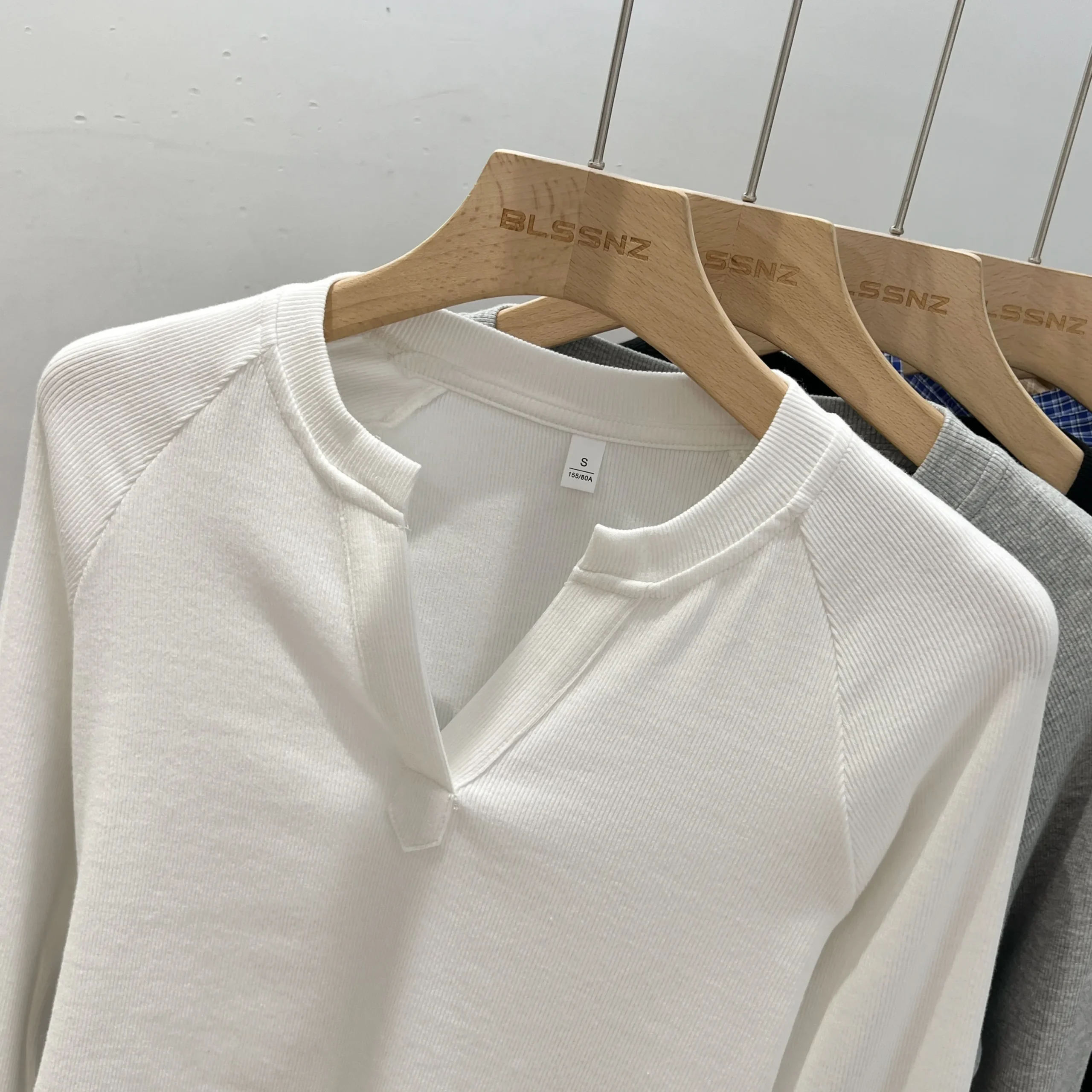 Slim-Fit Long Sleeve V-Neck T-Shirt