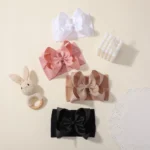 Baby Headband Set with Soft Bows — Image 3