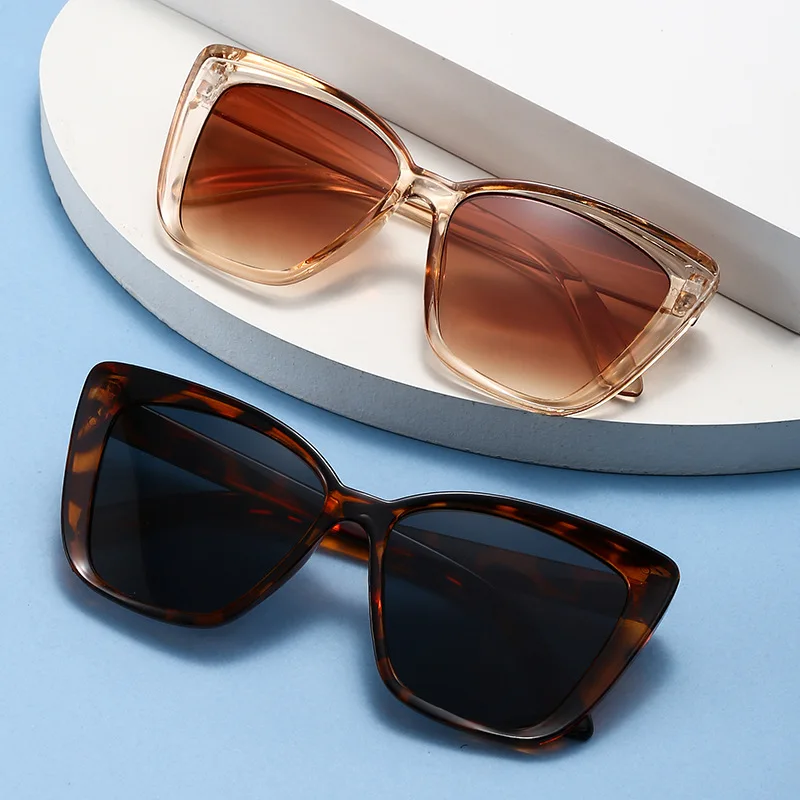 Cat-Eye Glasses with Large Square Frame