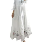 Floral Abaya with Three-Quarter Sleeves — Image 5