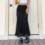 Long Dark Green Skirt — Image 3