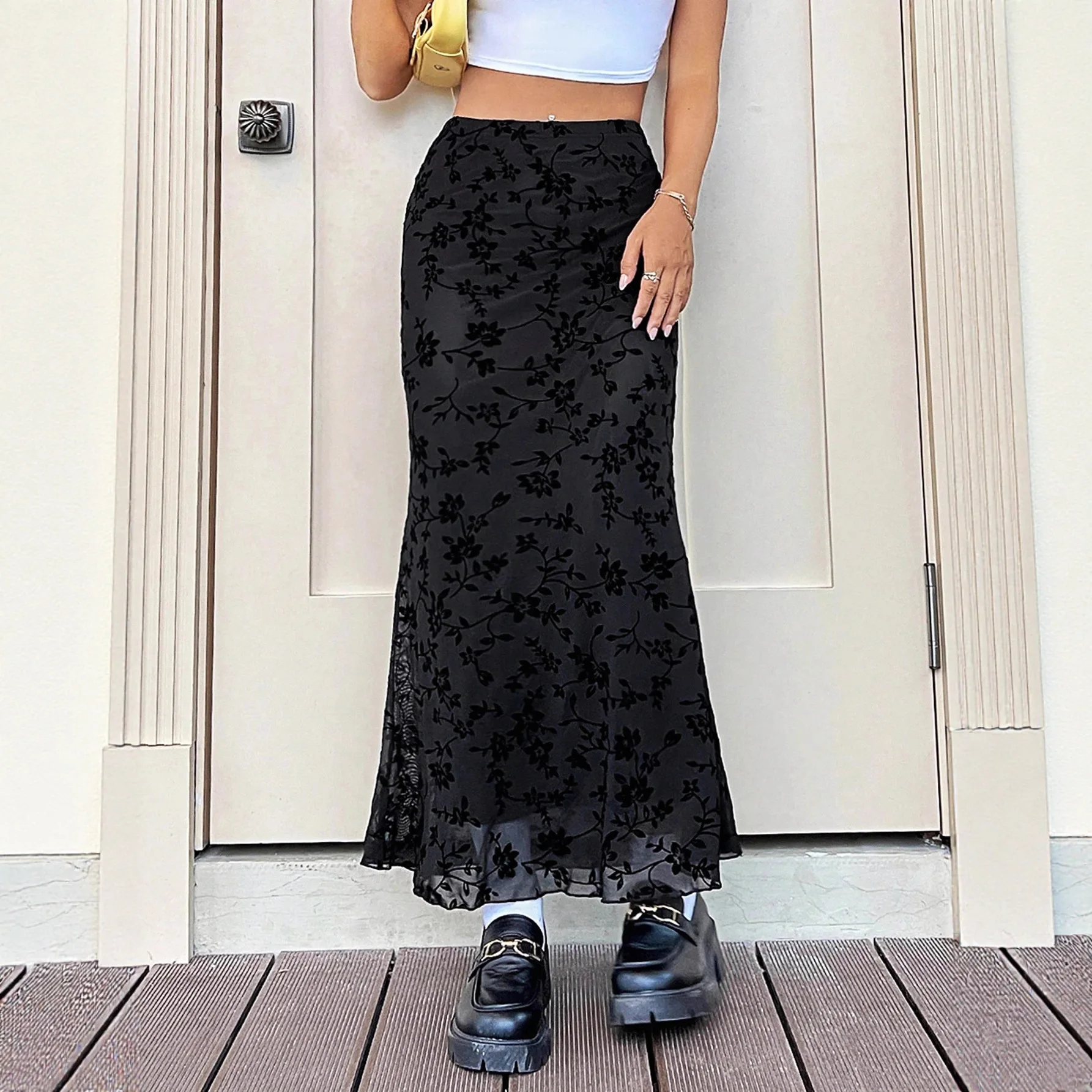 Long Dark Green Skirt