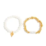 2-Piece Faux Pearl Bracelet Set — Image 4