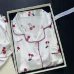 Cherry Print Satin Pajama Set — Image 3