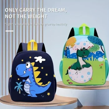 Kindergarten Bag with Small Dinosaur Print