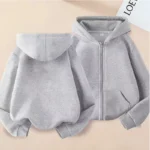 Boys' Solid Zip-Up Hoodie — Image 4
