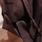 Lightweight Linen-Blend V-Neck Open-Front Vest — Image 5