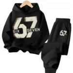 Kids' Contrast Color Hoodie Set