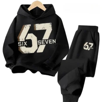 Kids' Contrast Color Hoodie Set