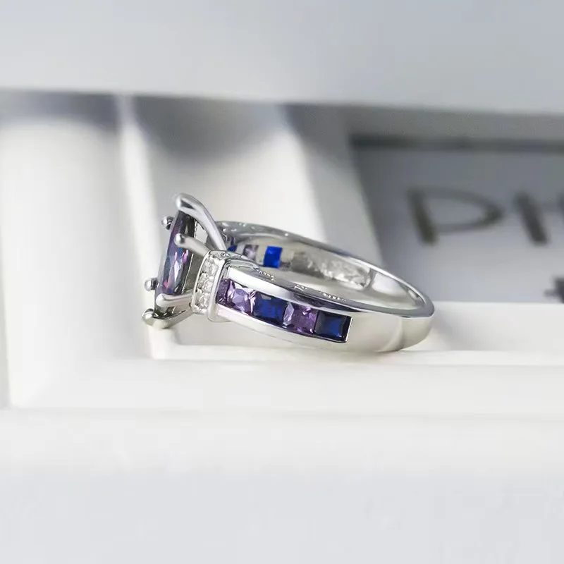 Multicolor Oval Ring