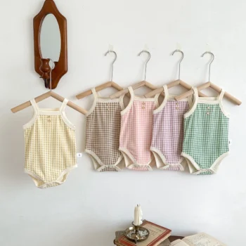 Baby Plaid Sleeveless Bodysuit