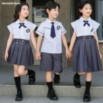 Preppy Striped Set with Blouse and Skirt — Image 2