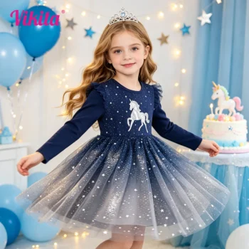 Girls' Long Sleeve Autumn Dress