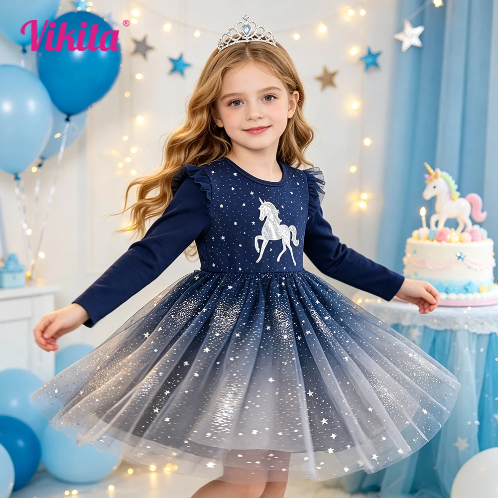 Girls' Long Sleeve Autumn Dress