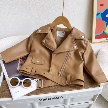 Girls' Leather Autumn Jacket