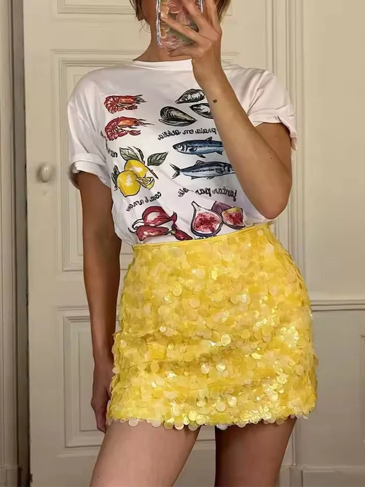 Sequin Short Skirt