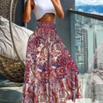 Bohemian Paisley Print Skirt